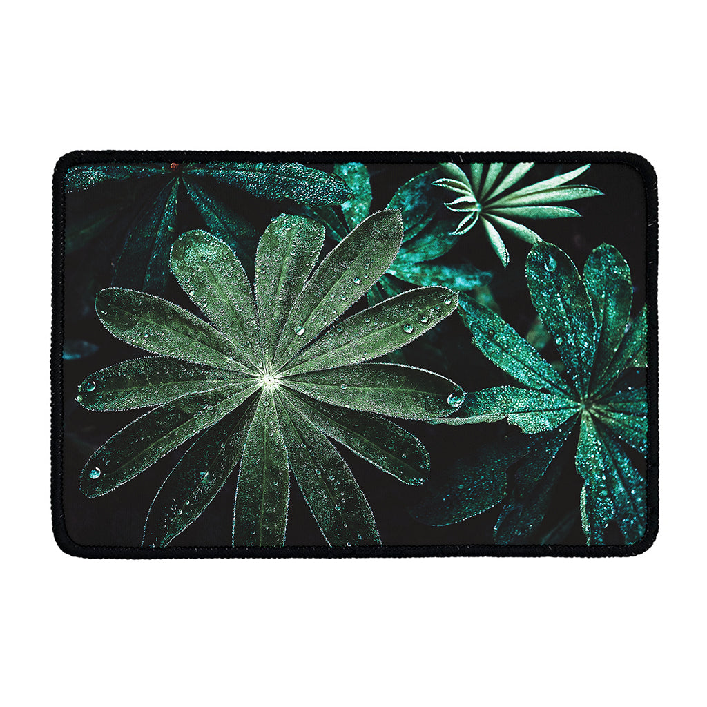 Fresh Tropical Leaf Print Kitchen Mat