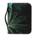 Fresh Tropical Leaf Print Leather Bible Cover