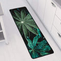 Fresh Tropical Leaf Print Long Kitchen Mat