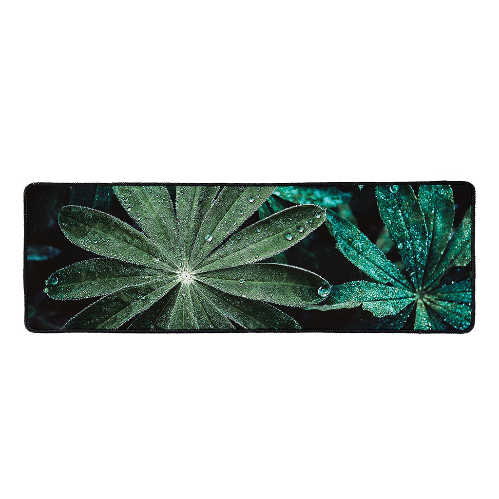 Fresh Tropical Leaf Print Long Kitchen Mat