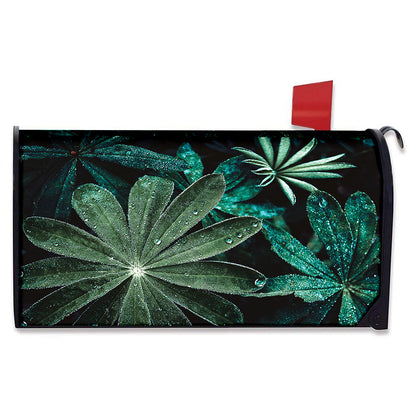 Fresh Tropical Leaf Print Mailbox Cover