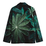 Fresh Tropical Leaf Print Men's Blazer