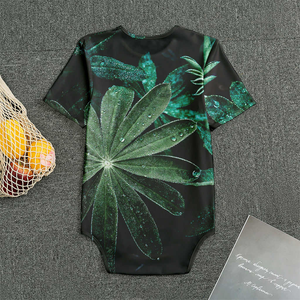 Fresh Tropical Leaf Print Men's Bodysuit