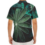 Fresh Tropical Leaf Print Men's Deep V-Neck Shirt