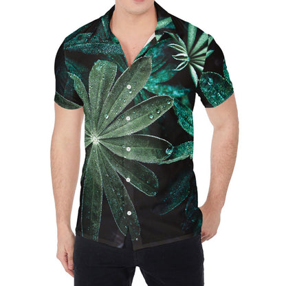 Fresh Tropical Leaf Print Men's Shirt
