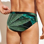Fresh Tropical Leaf Print Men's Swim Briefs