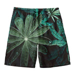 Fresh Tropical Leaf Print Men's Swim Trunks