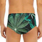 Fresh Tropical Leaf Print Men's Triangle Swim Briefs