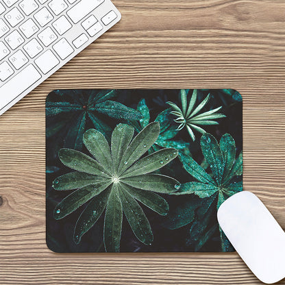 Fresh Tropical Leaf Print Mouse Pad