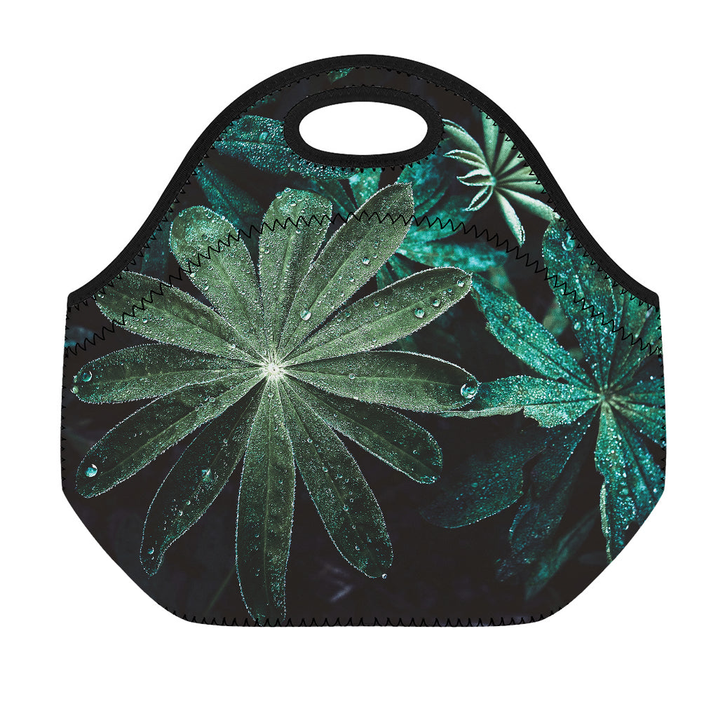 Fresh Tropical Leaf Print Neoprene Lunch Bag