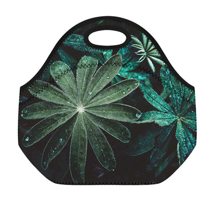 Fresh Tropical Leaf Print Neoprene Lunch Bag