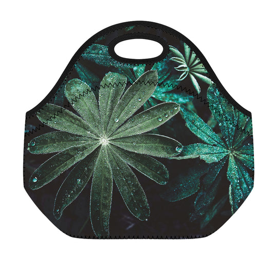 Fresh Tropical Leaf Print Neoprene Lunch Bag