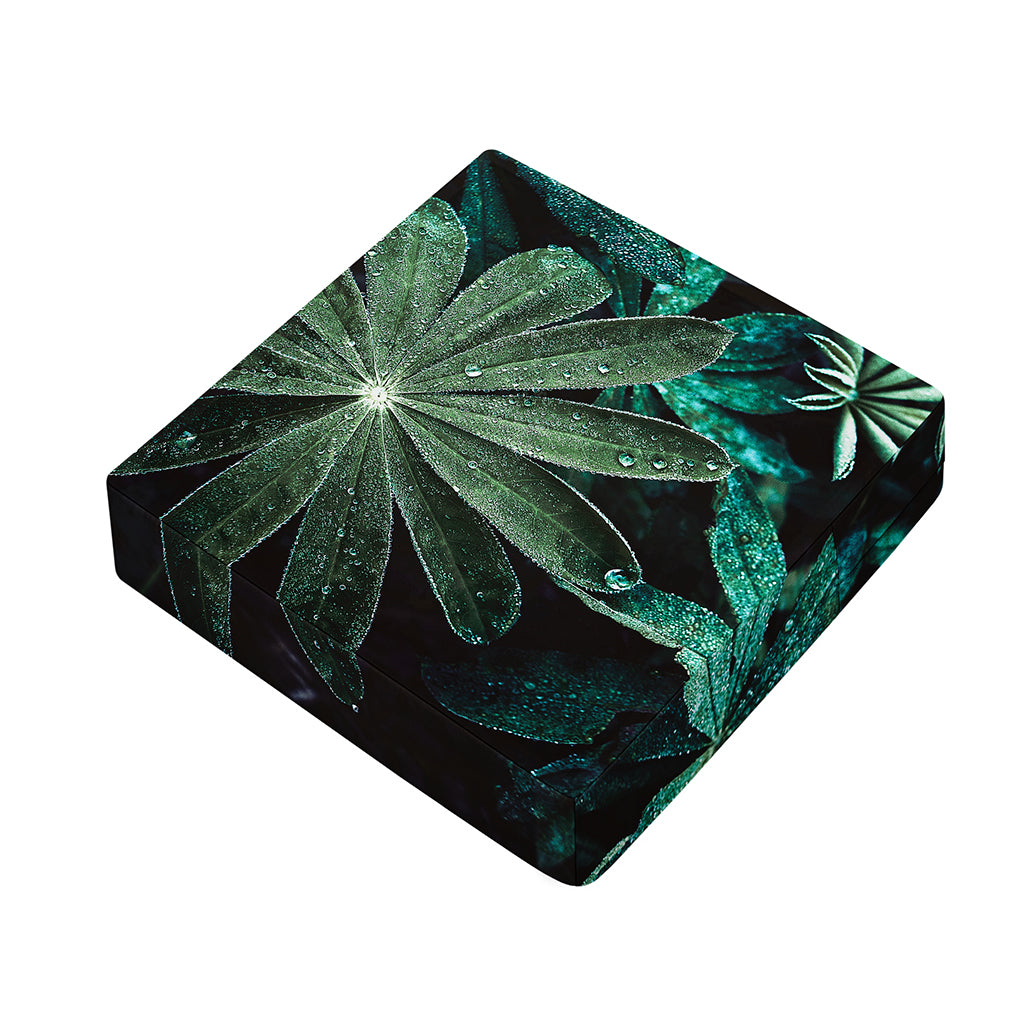 Fresh Tropical Leaf Print Outdoor Seat Cushion Cover