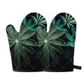 Fresh Tropical Leaf Print Oven Mitts