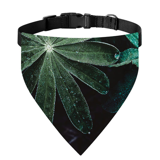 Fresh Tropical Leaf Print Over The Collar Dog Bandana