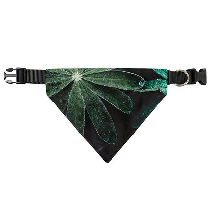 Fresh Tropical Leaf Print Over The Collar Dog Bandana