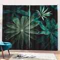 Fresh Tropical Leaf Print Pencil Pleat Curtains
