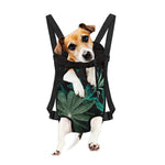 Fresh Tropical Leaf Print Pet Carrier Backpack