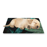 Fresh Tropical Leaf Print Pet Cooling Mat Cover
