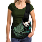 Fresh Tropical Leaf Print Pet Sling Carrier