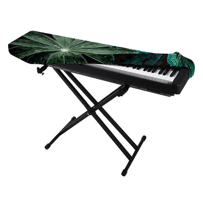 Fresh Tropical Leaf Print Piano Keyboard Cover
