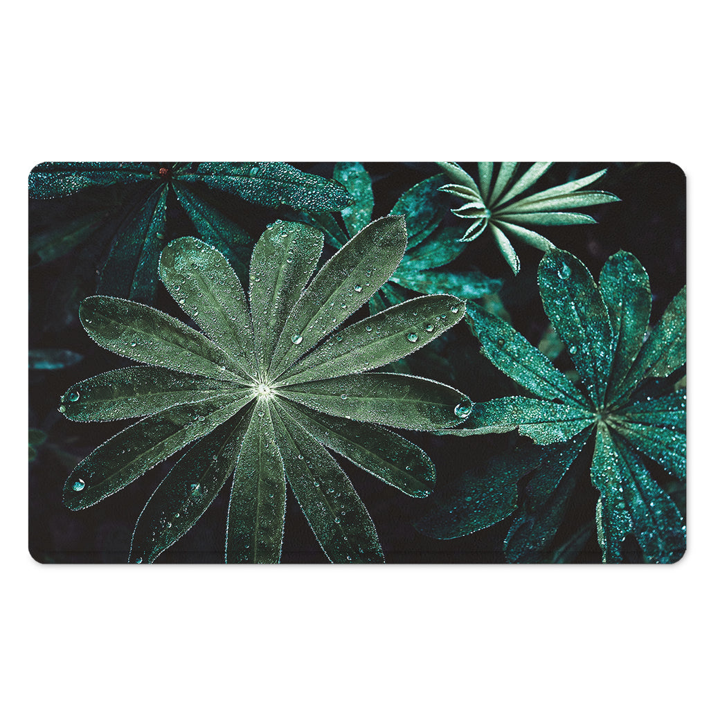 Fresh Tropical Leaf Print Polyester Doormat