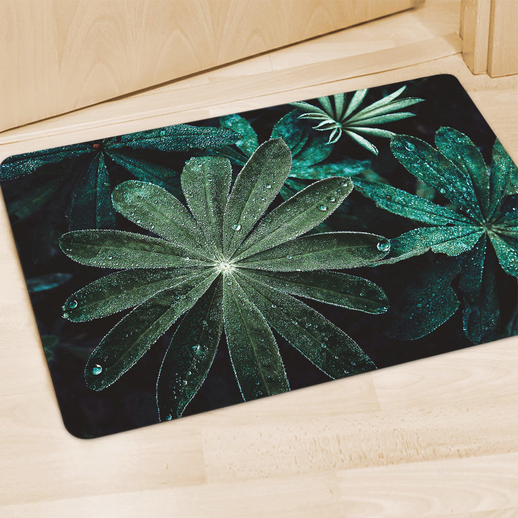 Fresh Tropical Leaf Print Polyester Doormat