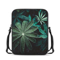 Fresh Tropical Leaf Print Rectangular Crossbody Bag