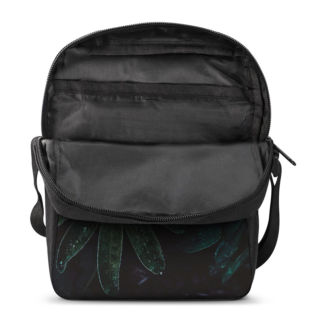 Fresh Tropical Leaf Print Rectangular Crossbody Bag