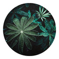 Fresh Tropical Leaf Print Round Blanket