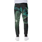 Fresh Tropical Leaf Print Scuba Joggers