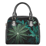 Fresh Tropical Leaf Print Shoulder Handbag
