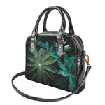 Fresh Tropical Leaf Print Shoulder Handbag