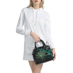 Fresh Tropical Leaf Print Shoulder Handbag