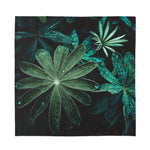 Fresh Tropical Leaf Print Silk Bandana