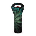 Fresh Tropical Leaf Print Single Neoprene Wine Tote