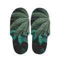 Fresh Tropical Leaf Print Slippers