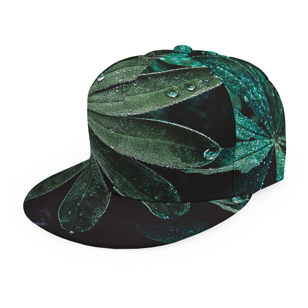 Fresh Tropical Leaf Print Snapback Cap