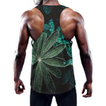 Fresh Tropical Leaf Print Training Tank Top