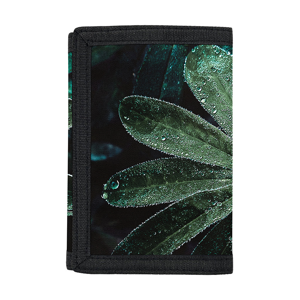 Fresh Tropical Leaf Print Trifold Wallet