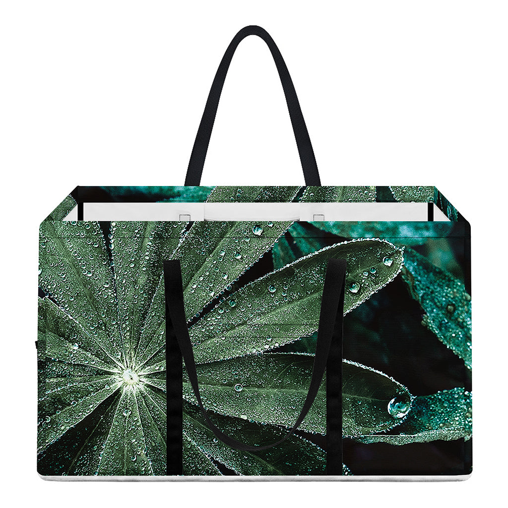 Fresh Tropical Leaf Print Utility Tote Bag