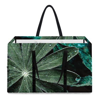 Fresh Tropical Leaf Print Utility Tote Bag