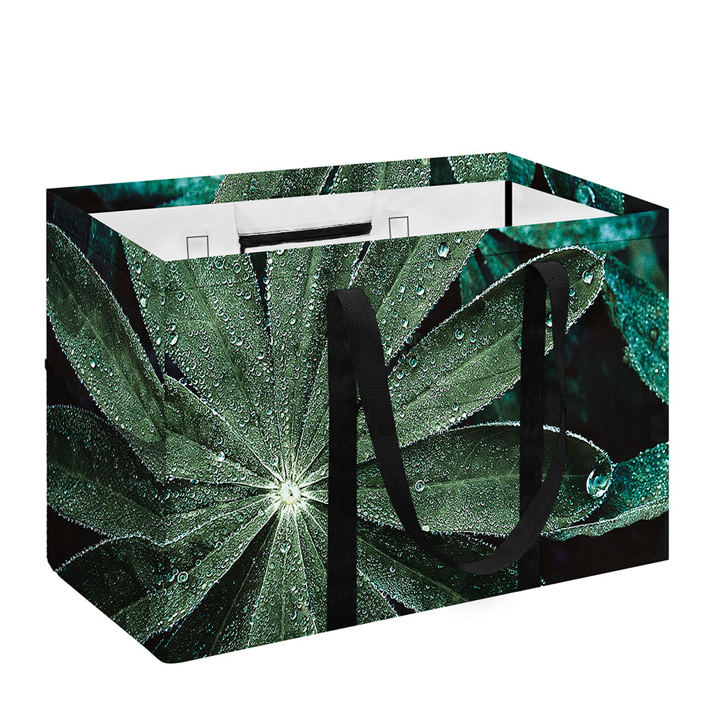 Fresh Tropical Leaf Print Utility Tote Bag
