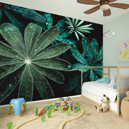 Fresh Tropical Leaf Print Wall Sticker