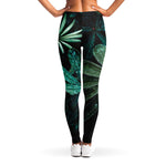 Fresh Tropical Leaf Print Women's Leggings