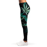 Fresh Tropical Leaf Print Women's Leggings