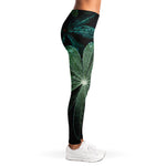 Fresh Tropical Leaf Print Women's Leggings