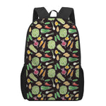 Fresh Vegetable Pattern Print 17 Inch Backpack