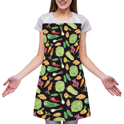 Fresh Vegetable Pattern Print Adjustable Apron