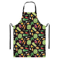 Fresh Vegetable Pattern Print Bib Apron With Pocket